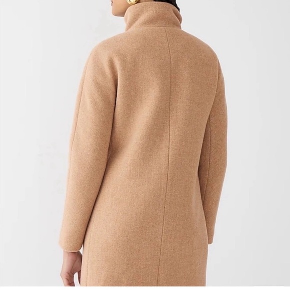 J.Crew City Coat Camel Wool Blend Minimalist Tailored Coat tan brown preppy - Picture 2 of 7